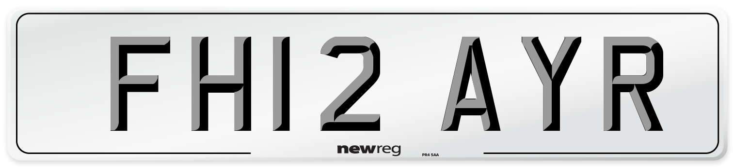 FH12 AYR Number Plate from New Reg